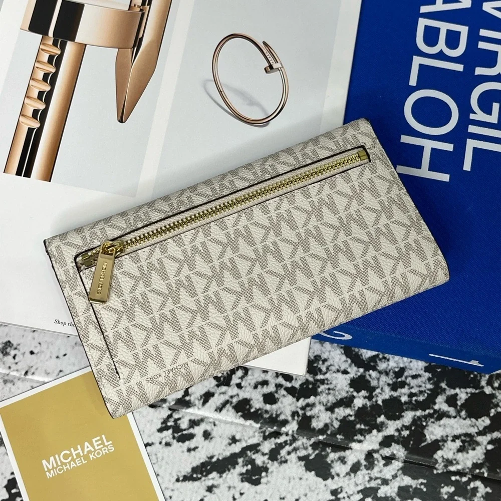 (new+tag) Michael Kors jet set travel large trifold wallet